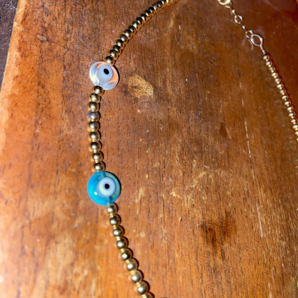 14K Gold Plated Evil Eye Choker - Picture 5 of 5